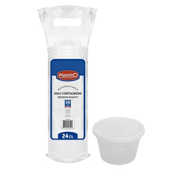 Plastico 16 oz. Soup Container w/ Lid (Bulk Packaging)