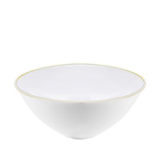 CoupeWare Basic 58oz. Serving Bowl (White/Gold) - 1 ct.