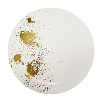 CoupeWare Gold Splatter (White/Gold)  9" Plates - 10 ct.