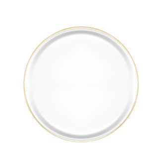 BrimWare Basic 6" Dessert Plates (White / Gold) - 10 ct.