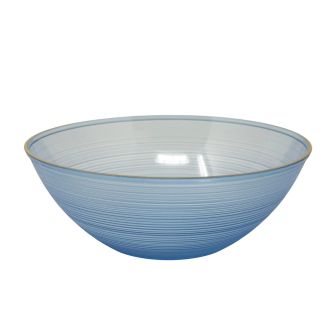 Coupeware Ribbed Round 16 oz. Bowl (Blue & Gold) - 16 Ct.