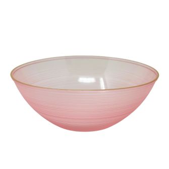Coupeware Ribbed Round 16 oz. Bowl (Pink & Gold) - 16 Ct. 