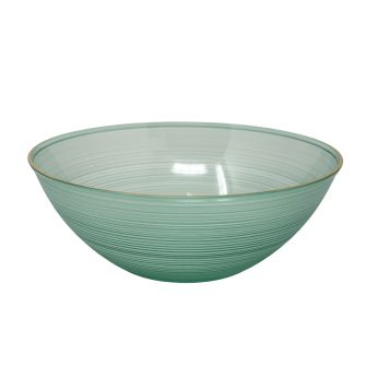 Coupeware Ribbed Round 16 oz. Bowl (Green & Gold) - 16 Ct.