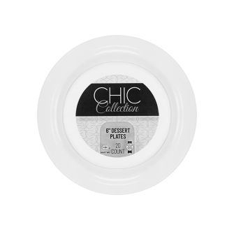 Chic Collection - 6 in. Dessert Plate (Clear) - 20 ct.