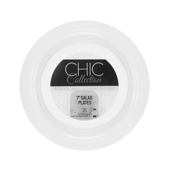 Chic Collection - 7 in. Salad Plate (Clear) - 20 ct.