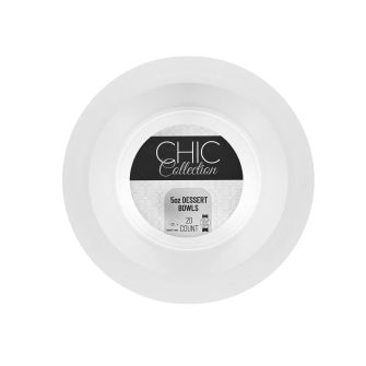 Chic Collection - 5 oz. Dessert Bowls (White) - 20 ct.