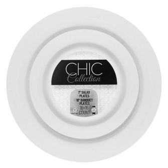 Chic Collection - Combo Plates (White) - 32 ct.