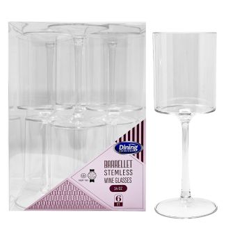  Dining Collection 14 oz. Barrellet Wine Glass (Clear) - 6 Ct.