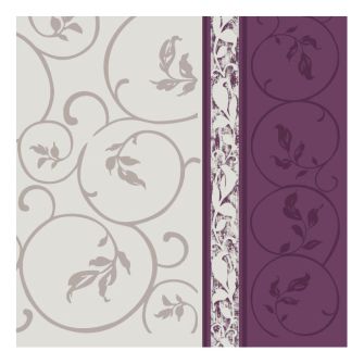 Dining Collection Lunch Napkins - Plum Curlicue - 20 ct.