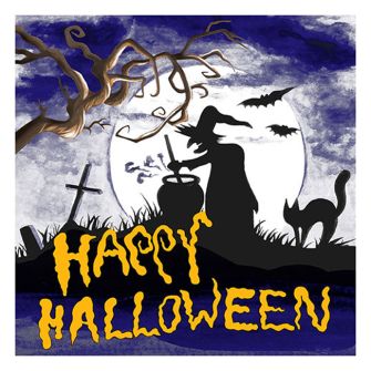 Halloween Lunch Napkins - Happy Halloween Witch - 20 ct.