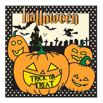 Halloween Lunch Napkins - Trick or Treat Pumpkin - 20 ct.