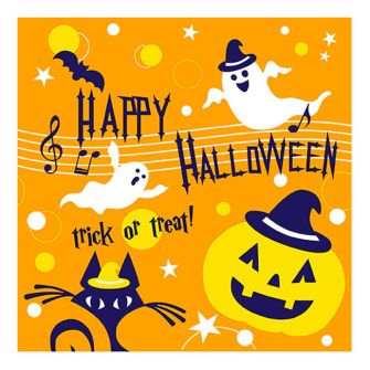 Halloween Lunch Napkins - Happy Halloween Medley - 20 ct.