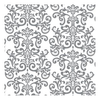 Dining Collection Lunch Napkins - Silver Damask - 20 ct.