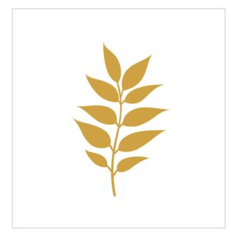 Dining Collection Lunch Napkins - Gold Leaf (White) - 20 ct.