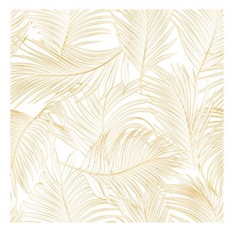  Dining Collection Lunch Napkins – Golden Palm Leaves - 20 ct.