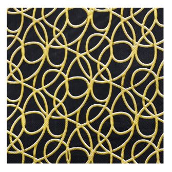 Dining Collection Lunch Napkins - Contour Black - 20 ct