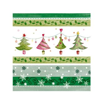 Christmas Cocktail Napkins - Merry & Bright Trees - 20 ct.