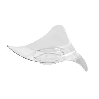 Mini Delights - Mini Triangle Wave Dish - Clear Plastic - 15 ct.