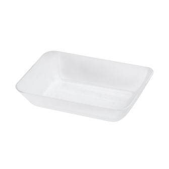 Mini Delights - Mini Rectangular Tray - White Plastic - 20 ct.