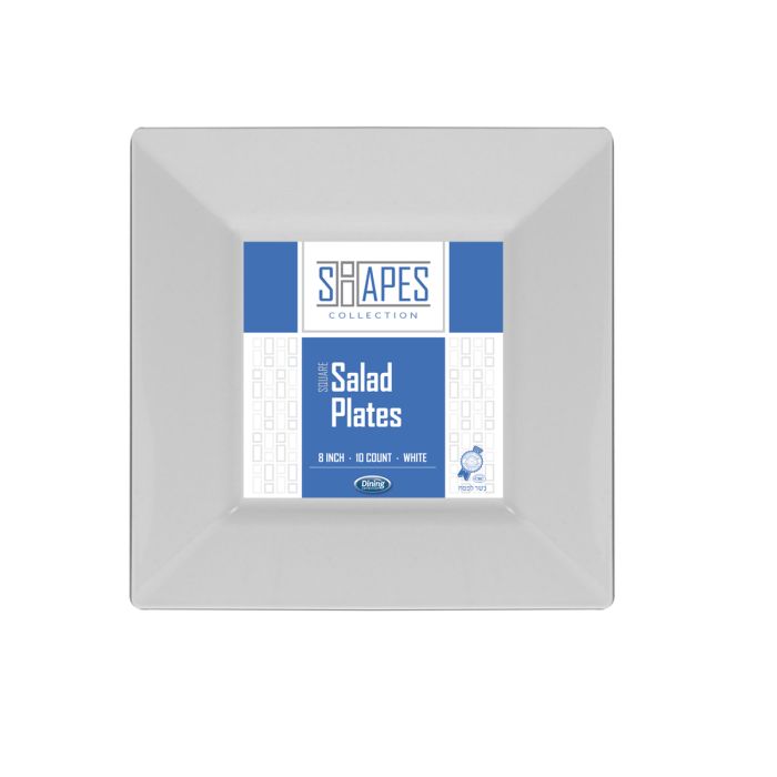 Shapes Collection - Square 8" Salad Plate (White) - 10 Count