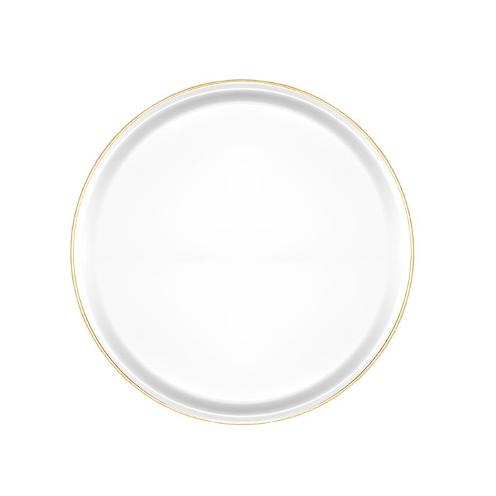 BrimWare Basic 6" Dessert Plates (White / Gold) - 10 ct.