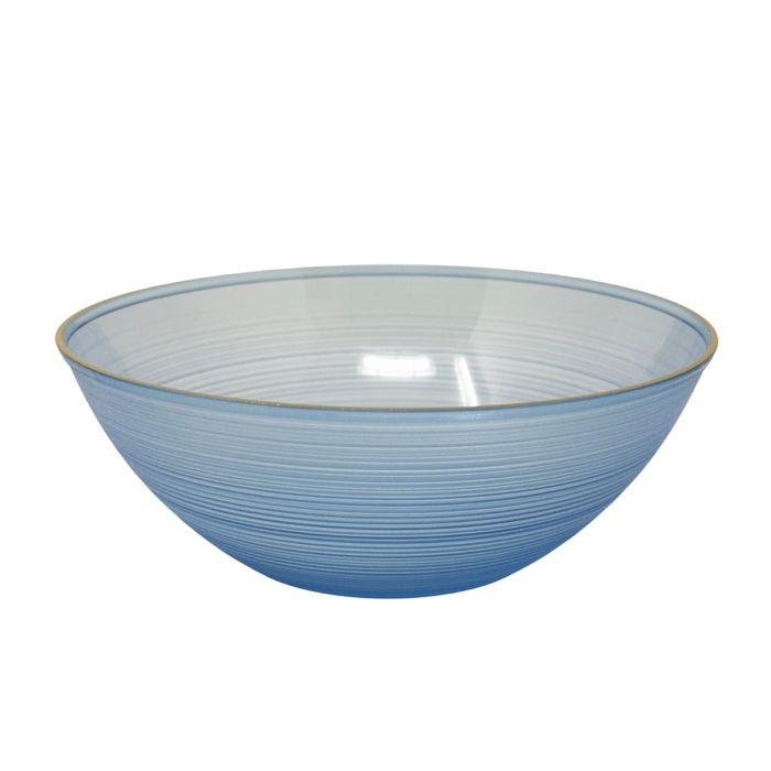 Coupeware Ribbed Round 16 oz. Bowl (Blue & Gold) - 16 Ct.