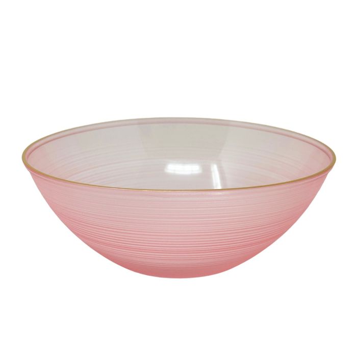 Coupeware Ribbed Round 16 oz. Bowl (Pink & Gold) - 16 Ct. 