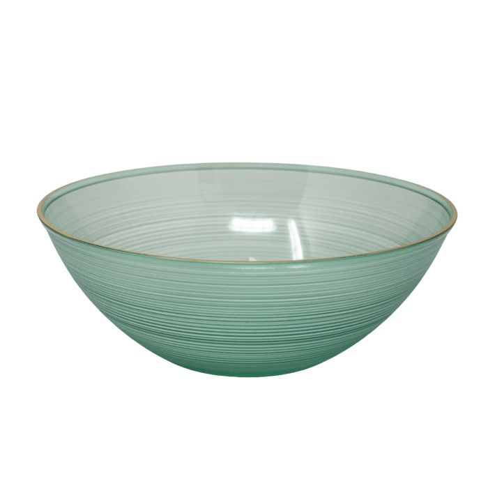 Coupeware Ribbed Round 16 oz. Bowl (Green & Gold) - 16 Ct.