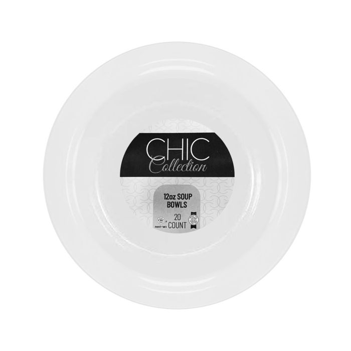 Chic Collection - 12 oz. Soup Bowls (Clear) - 20 ct.