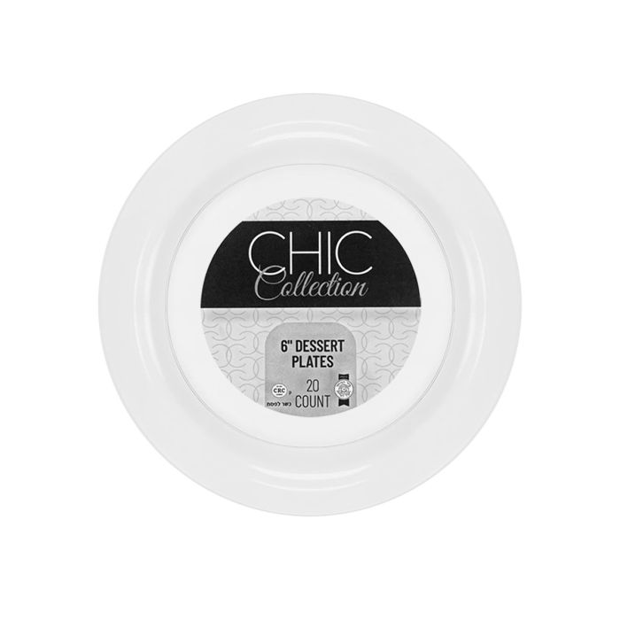 Chic Collection - 6 in. Dessert Plate (Clear) - 20 ct.