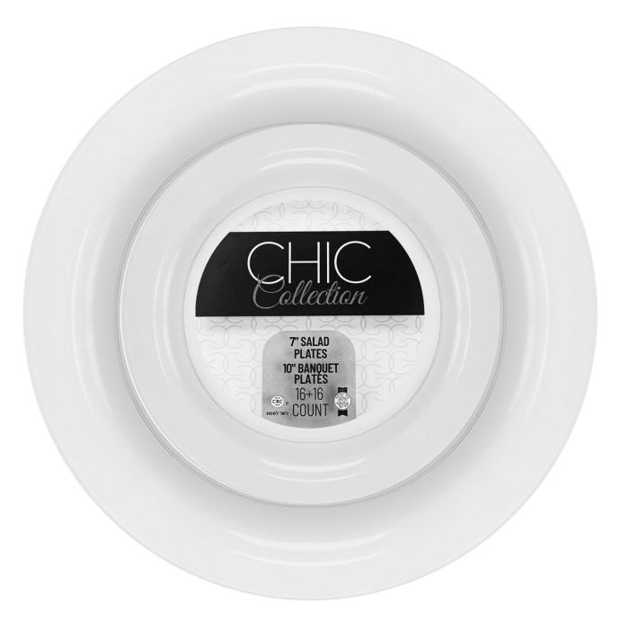  Chic Collection - Combo Plates (Clear) - 32 ct.