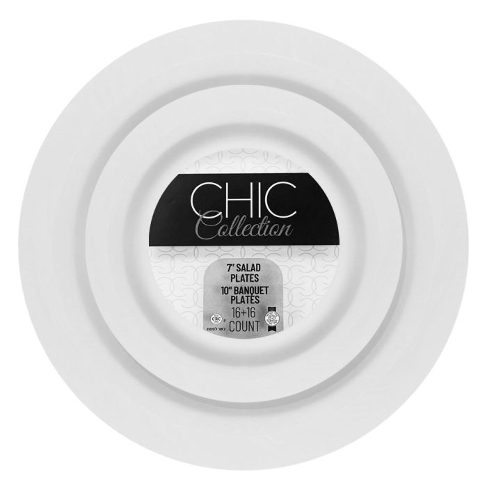 Chic Collection - Combo Plates (White) - 32 ct.