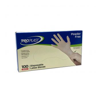 Latex Gloves Powder Free - Small - 100 Count