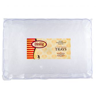 Dining Collection 12" x 18" Serving Tray - Extra Heavyweight - Clear - 2 Ct.