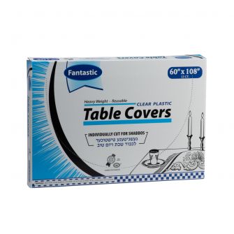 Fantastic Heavy Weight Table Covers - 60" x 108"  - Clear - 13 Count