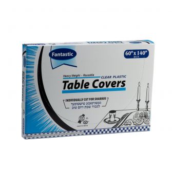 Fantastic Heavy Weight Table Covers - 60" x 140"  - Clear - 10 Count