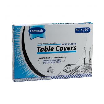 Fantastic Heavy Weight Table Covers - 60" x 160"  - Clear - 10 Count