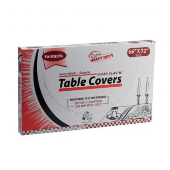 Fantastic Extra Heavy Duty Table Covers - 66" x 72"  - Clear - 20 Count