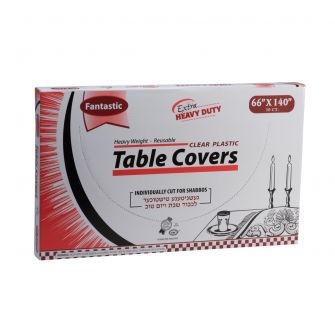 Fantastic Extra Heavy Duty Table Covers - 66" x 140"  - Clear - 10 Count