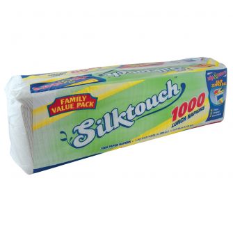 Silktouch Lunch Napkins - Family Value Pack - Zip & Store - White - 1000 Count