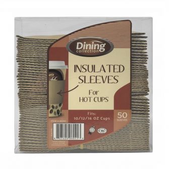 Dining Collection Insulated Sleeves for Hot Cups (Fits 10/12/16 oz. cups) - 50 ct.