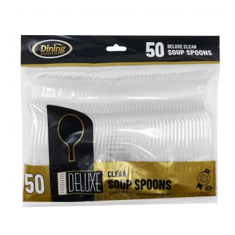 Dining Collection Deluxe Soupspoons - Clear Plastic - 50 ct.