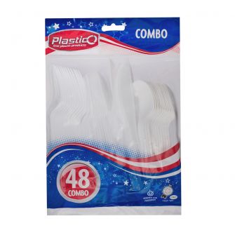 Plastico Heavy Duty Combo - White Plastic - 48 ct.