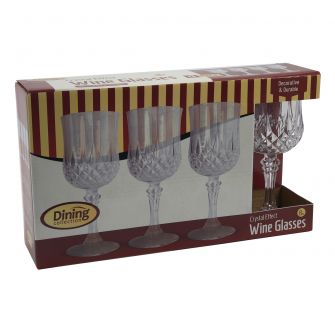 Dining Collection Crystal Effect Wine Glass (8 oz.) - 4 Count
