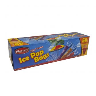 Plastico Ice Pop Bags - 50 Count