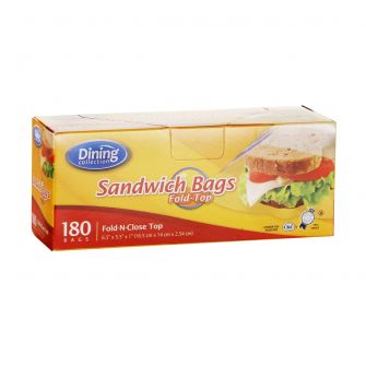 Dining Collection Fold Top Sandwich Bags - 180 ct.