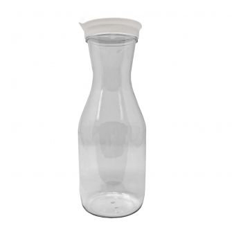 Dining Collection 36oz. Clear Plastic Carafe Jar w/Lid