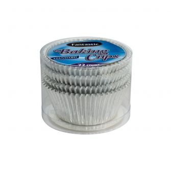 Fantastic Baking Cups (Standard Size) -  Silver - 72 Count