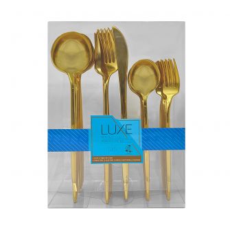 Dining Collection Luxe Heritage Series Cutlery Combo Pack (Gold) - 40 Ct.