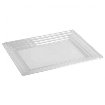 Shapes Collection - Rectangular 9" x 13" Serving Tray (Clear)